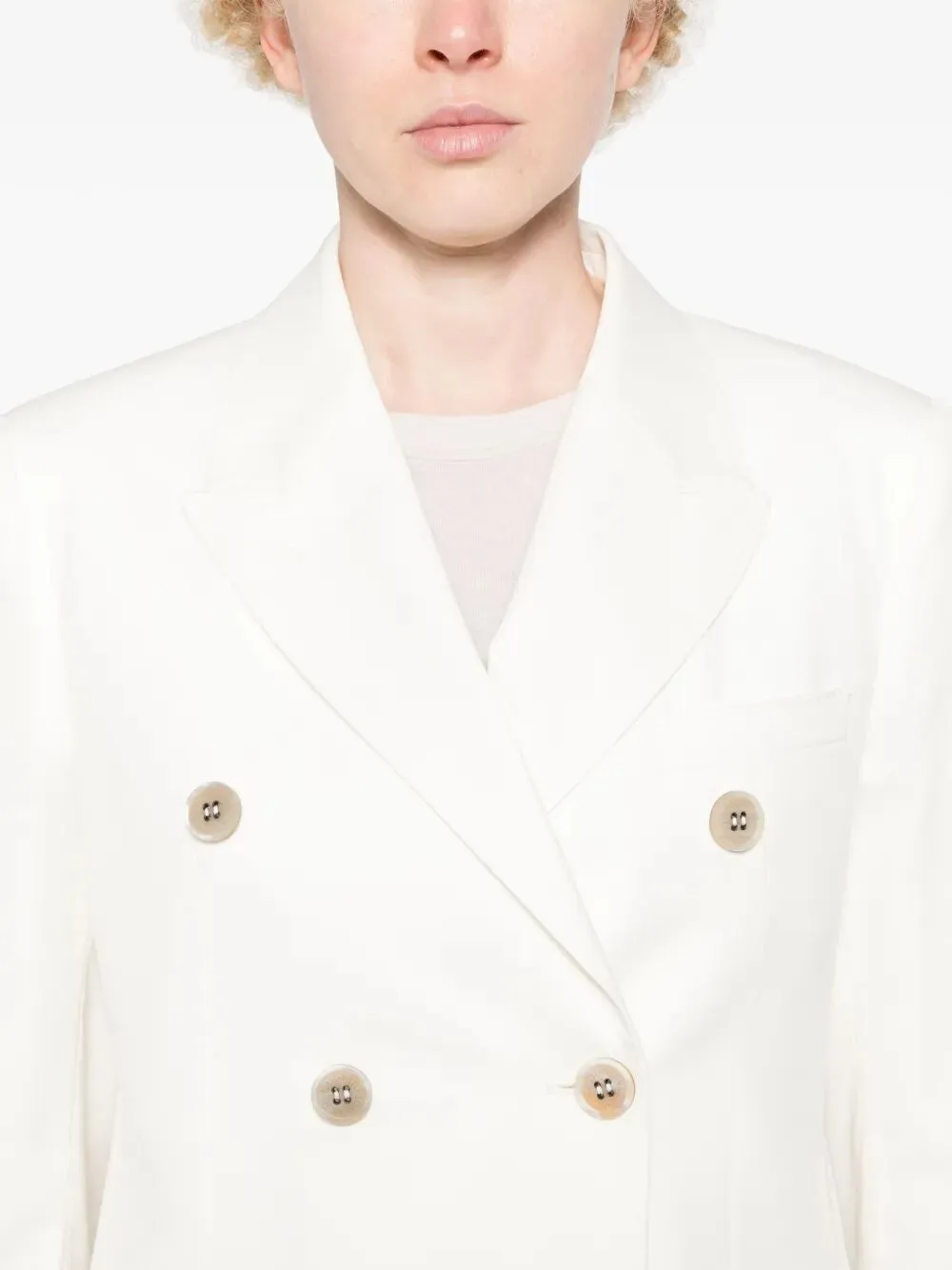 Double-Breasted Wool Blend Blazer sold by Wanan Luxury product image thumbnail 5