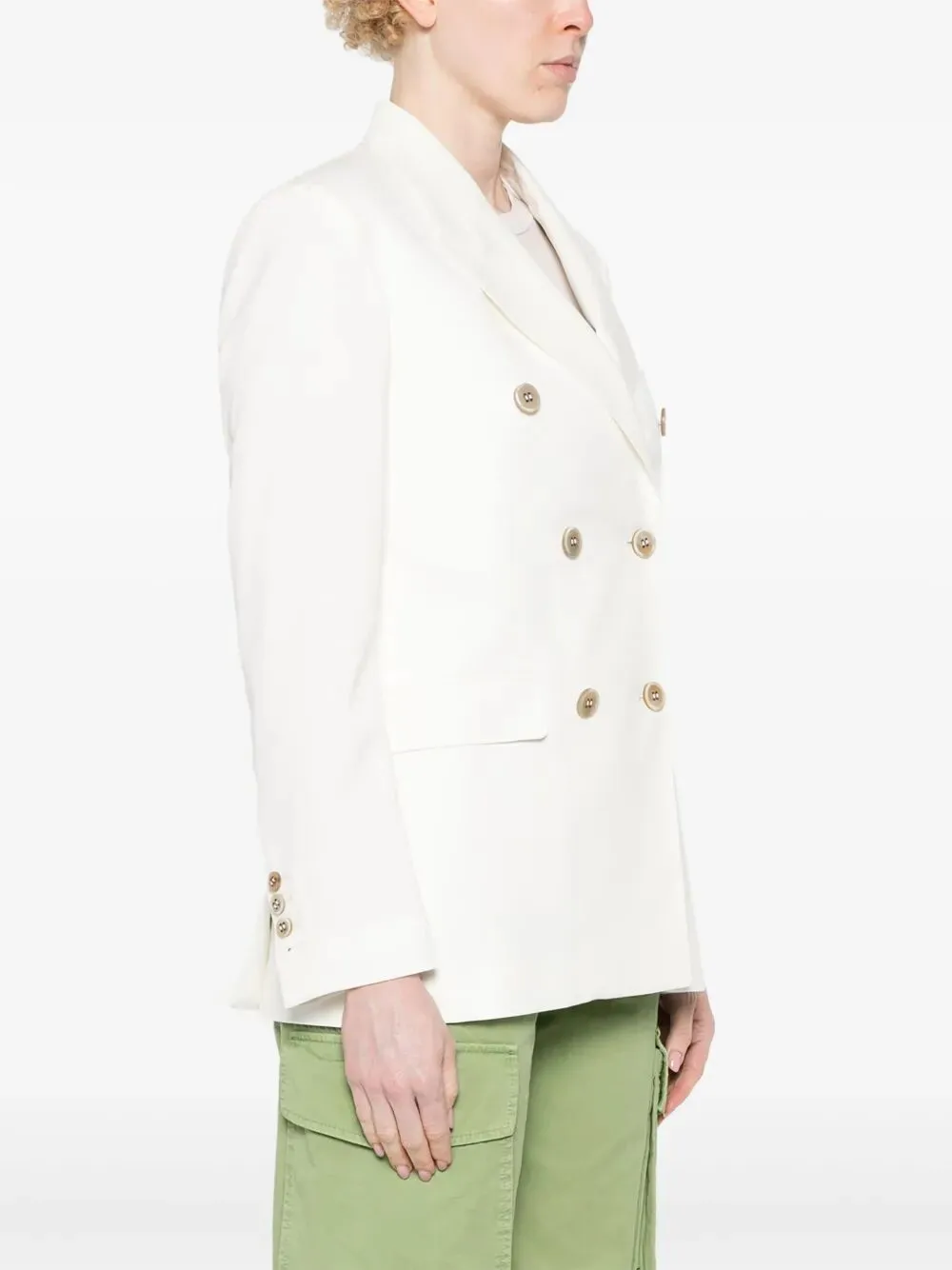 Double-Breasted Wool Blend Blazer sold by Wanan Luxury product image thumbnail 3