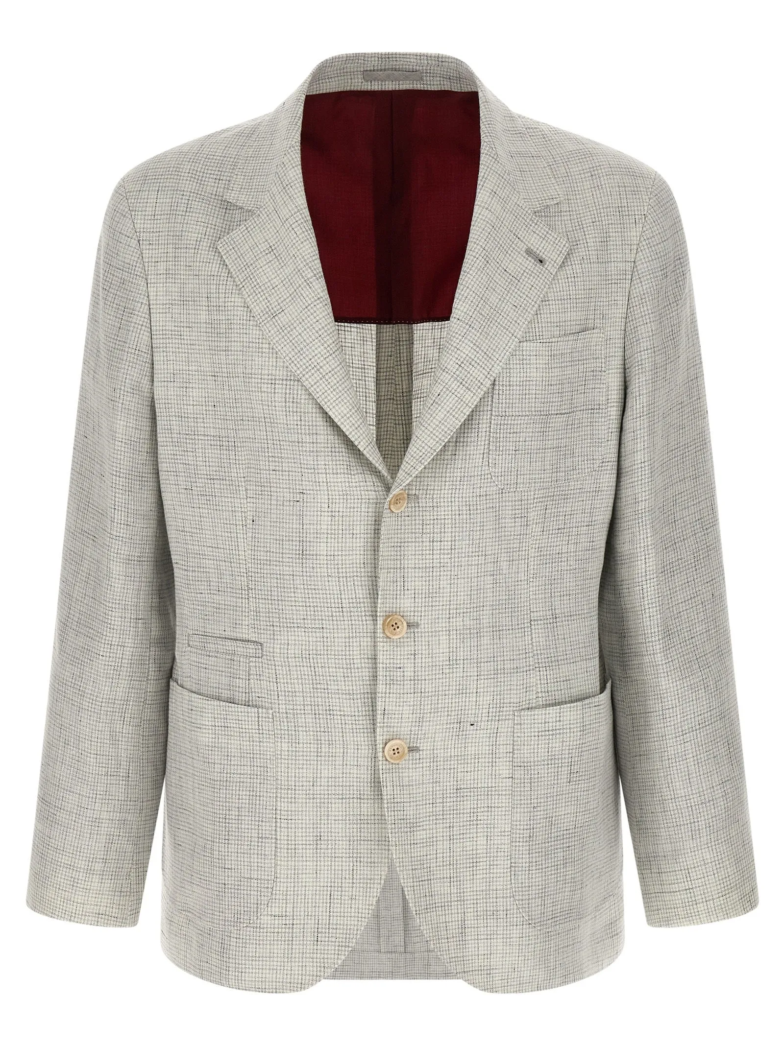 Linen Operated Blazer White sold by Wanan Luxury