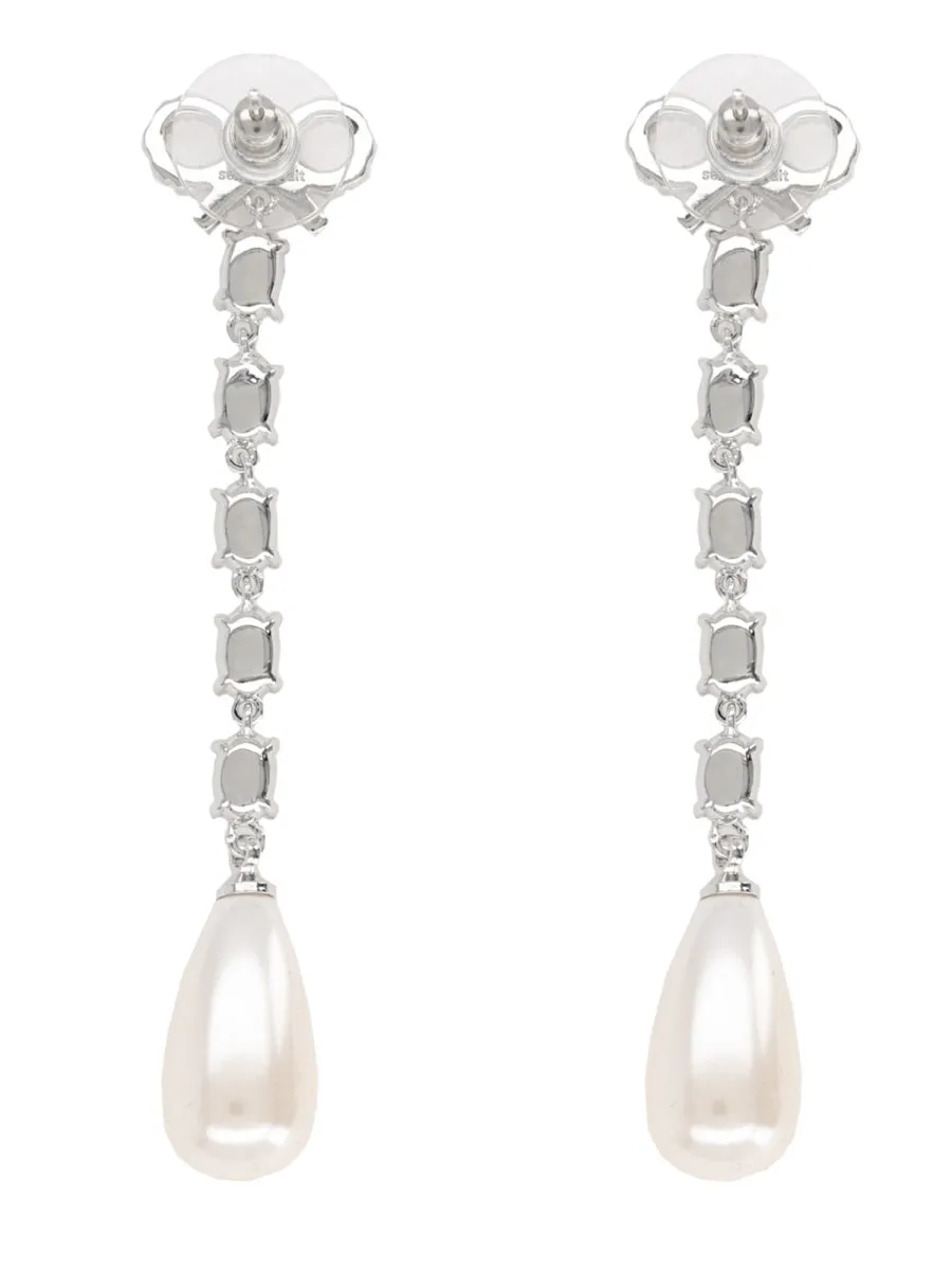"Bow Pearl Droplet" Earrings sold by Wanan Luxury product image thumbnail 2
