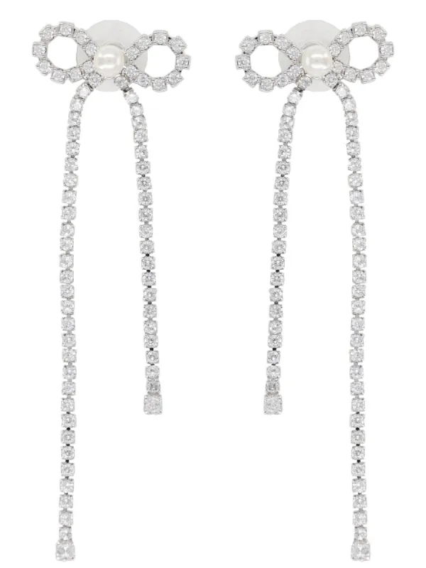 "Crystal Droplet Bow" Earrings sold by Wanan Luxury