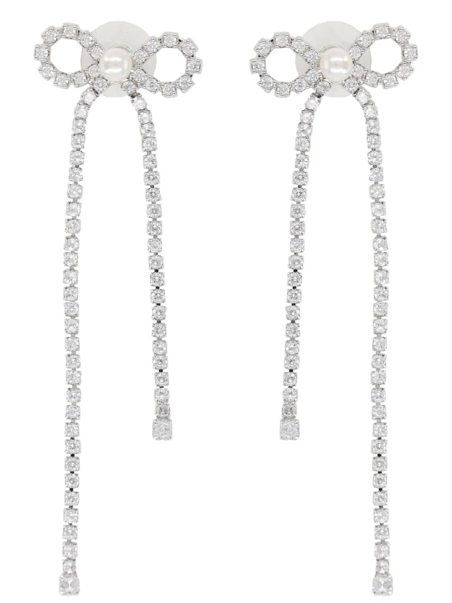 "Crystal Droplet Bow" Earrings sold by Wanan Luxury
