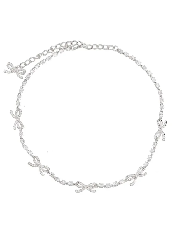 "Crystal Bow" Necklace made by Self-Portrait