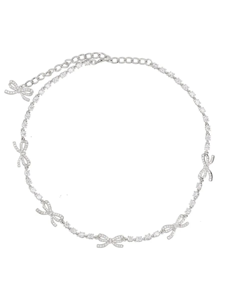 "Crystal Bow" Necklace sold by Wanan Luxury