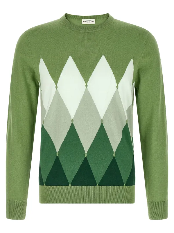 Argyle Sweater Sweaters And Cardigans Green sold by Wanan Luxury