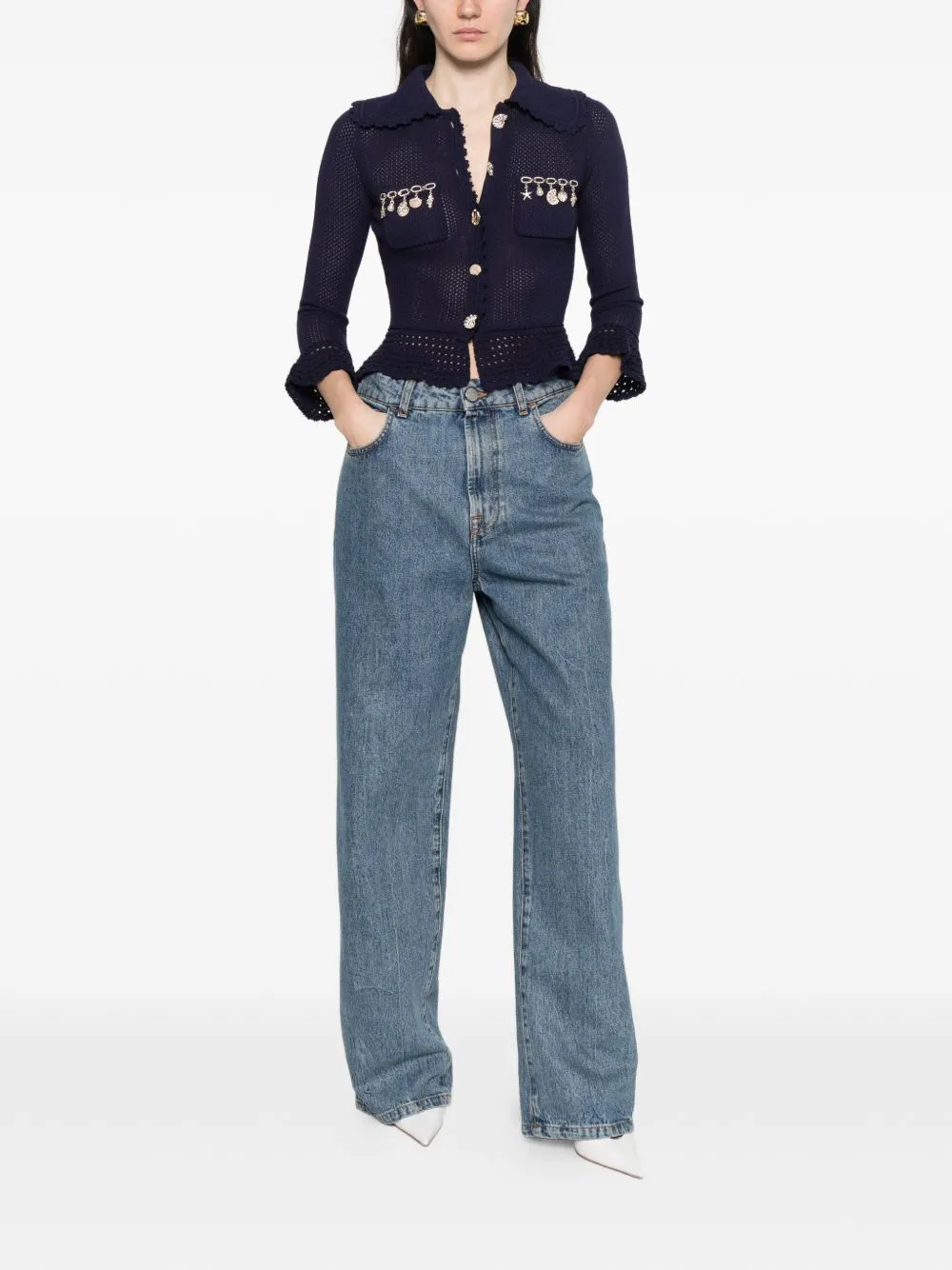 Peplum Cardigan sold by Wanan Luxury product image thumbnail 4