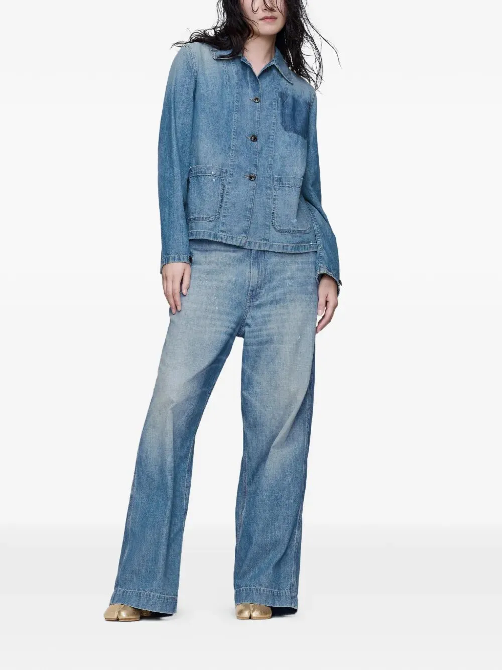 Lived-In Finish Denim Workwear Shirt sold by Wanan Luxury product image thumbnail 2