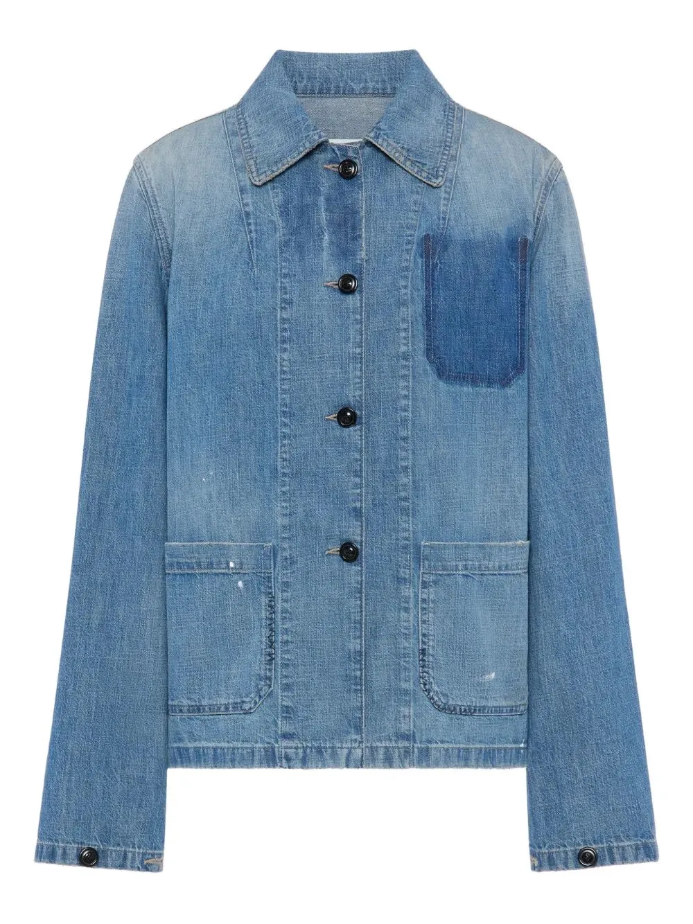 Lived-In Finish Denim Workwear Shirt sold by Wanan Luxury