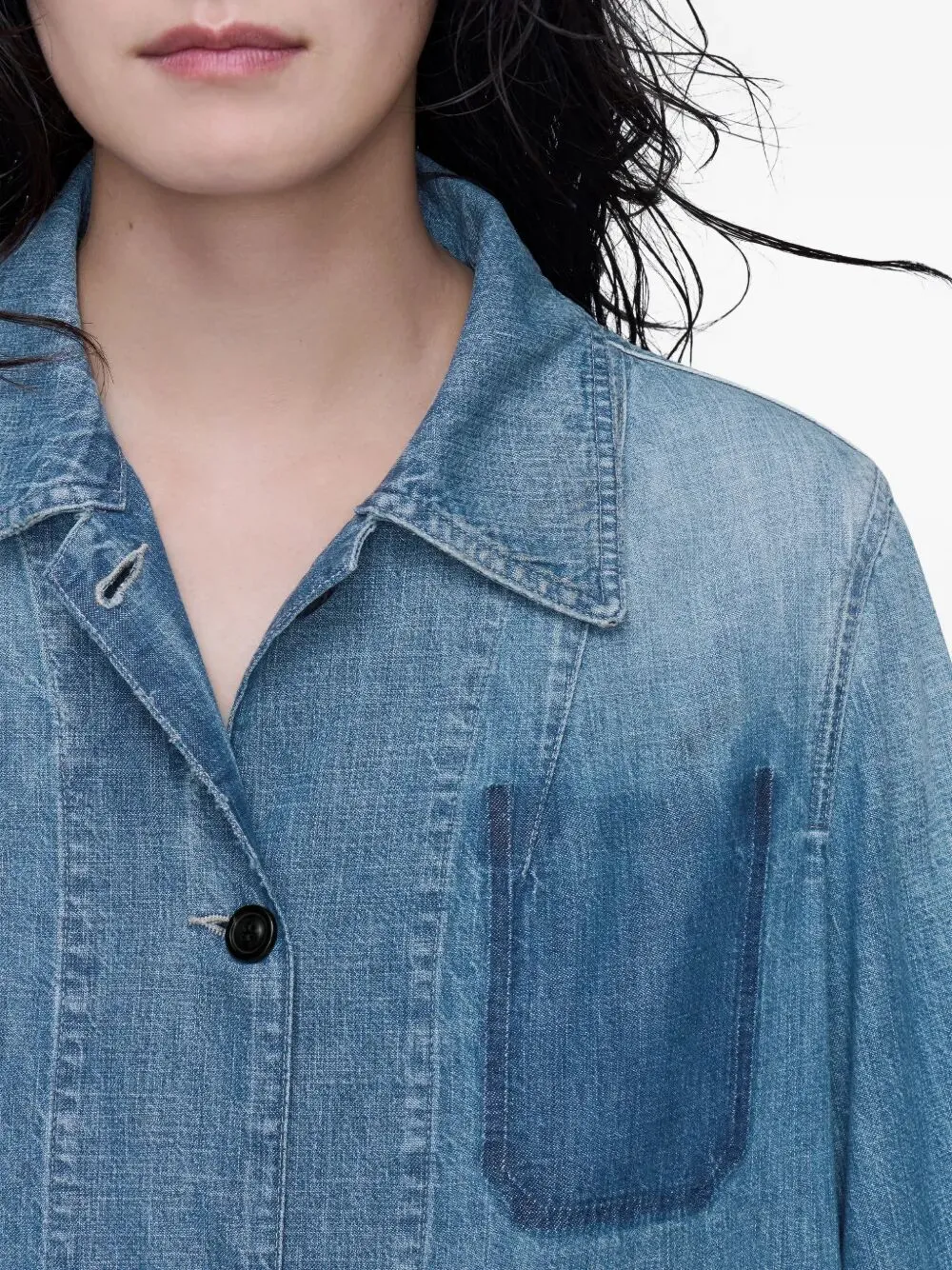 Lived-In Finish Denim Workwear Shirt sold by Wanan Luxury product image thumbnail 4
