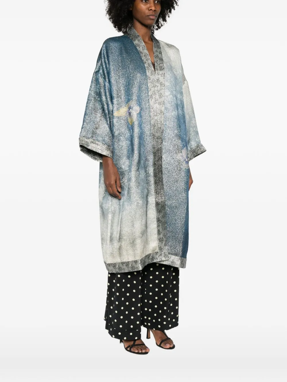 Printed Kimono Jacket sold by Wanan Luxury product image thumbnail 4