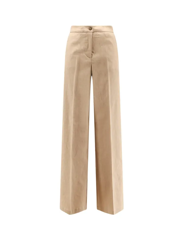 Jacopone Linen And Viscose Trousers made by Pinko