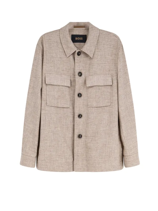 Corvin Virgin Wool, Silk And Linen Jacket made by Hugo Boss