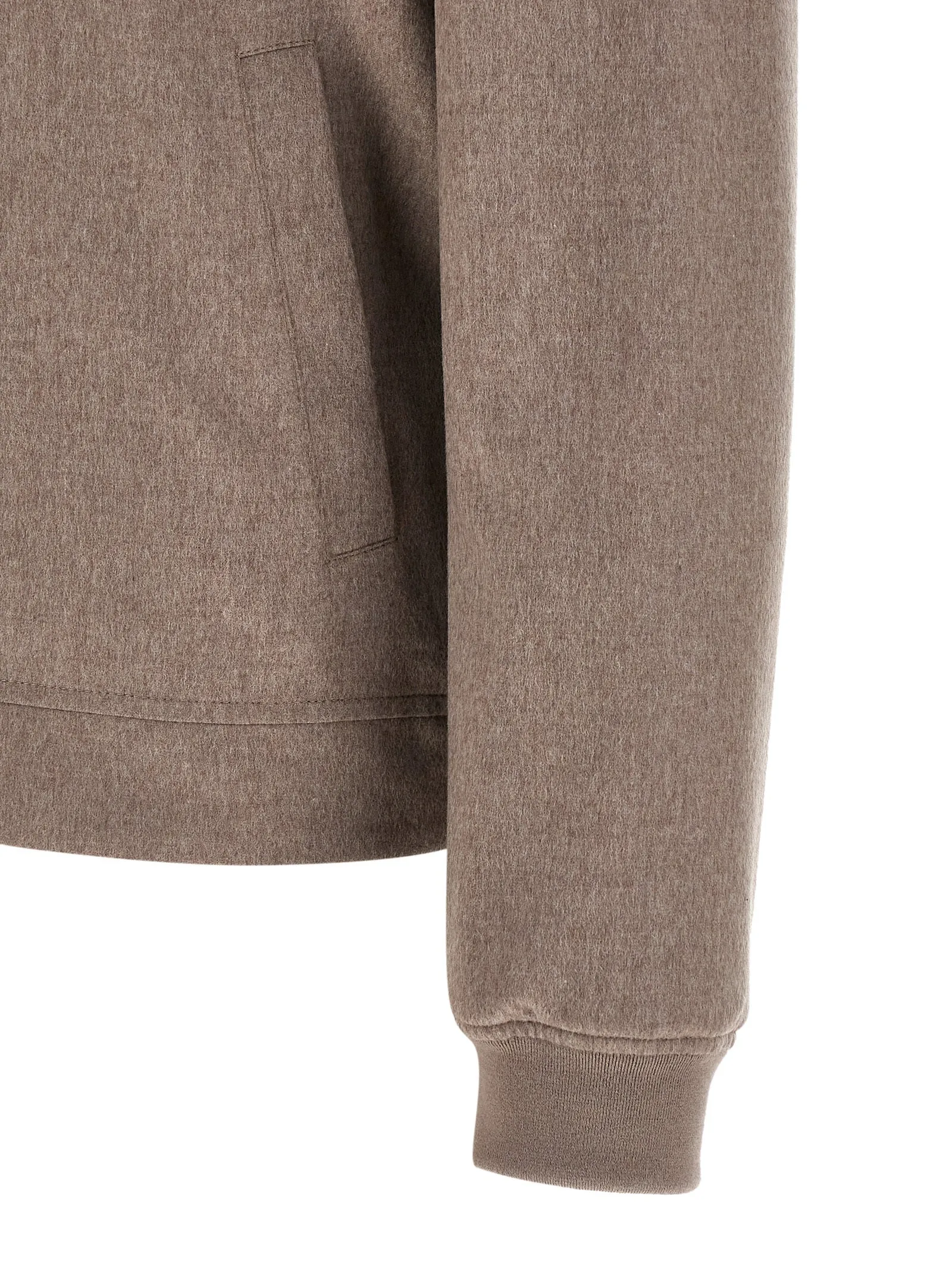 Cashmere Bomber Jacket Puffer Jackets Gray sold by Wanan Luxury product image thumbnail 4