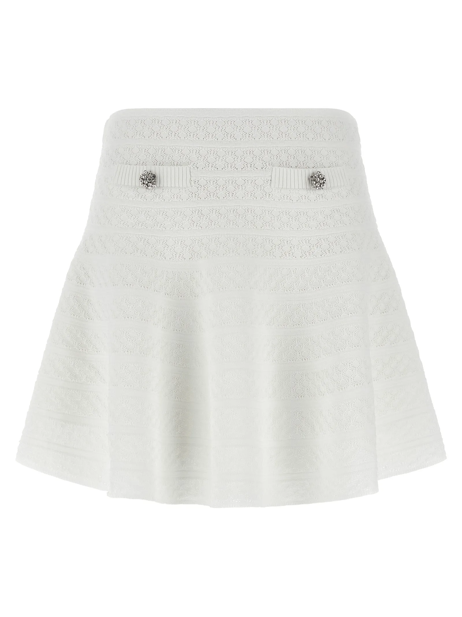 Pointelle Knit Skirts White sold by Wanan Luxury