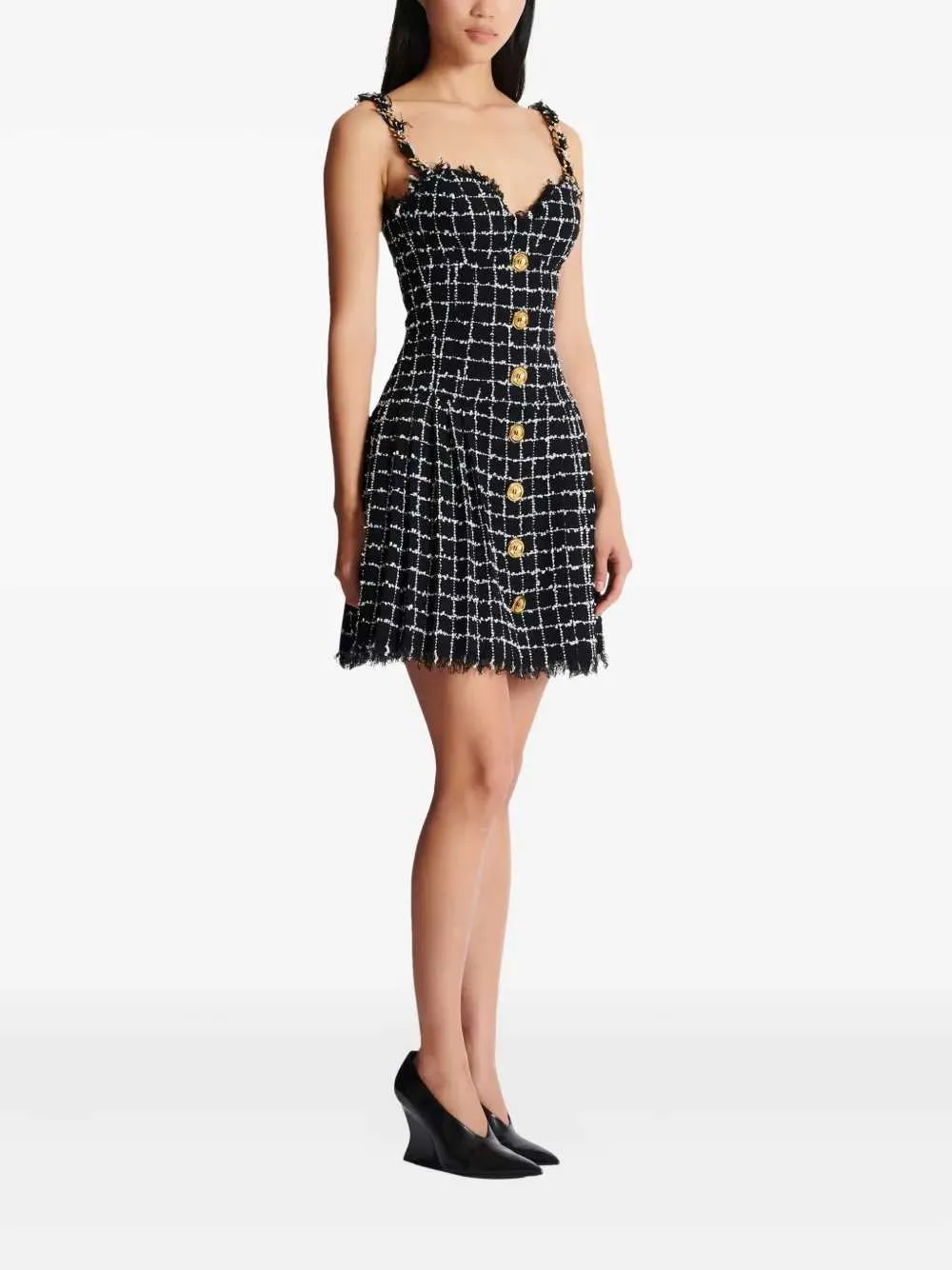 Tweed Dress With Chain sold by Wanan Luxury product image thumbnail 3