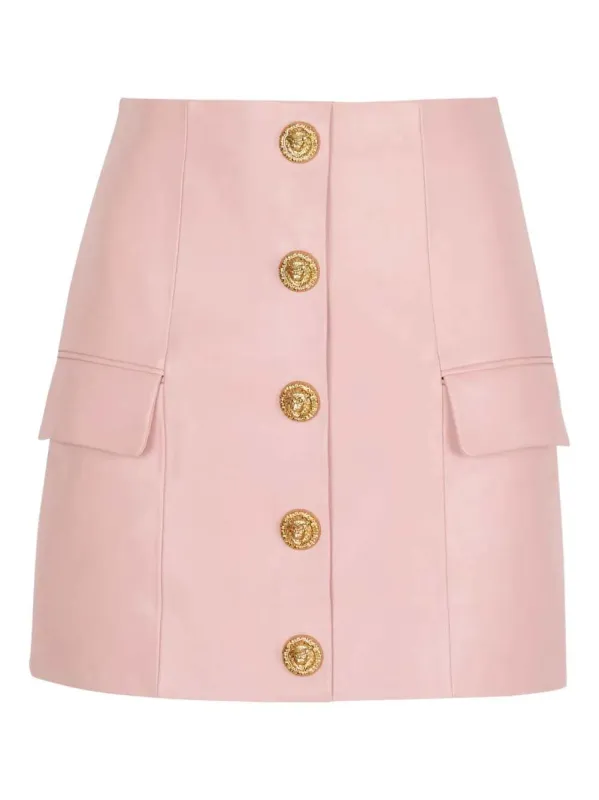 Buttoned Mini Skirt made by Balmain