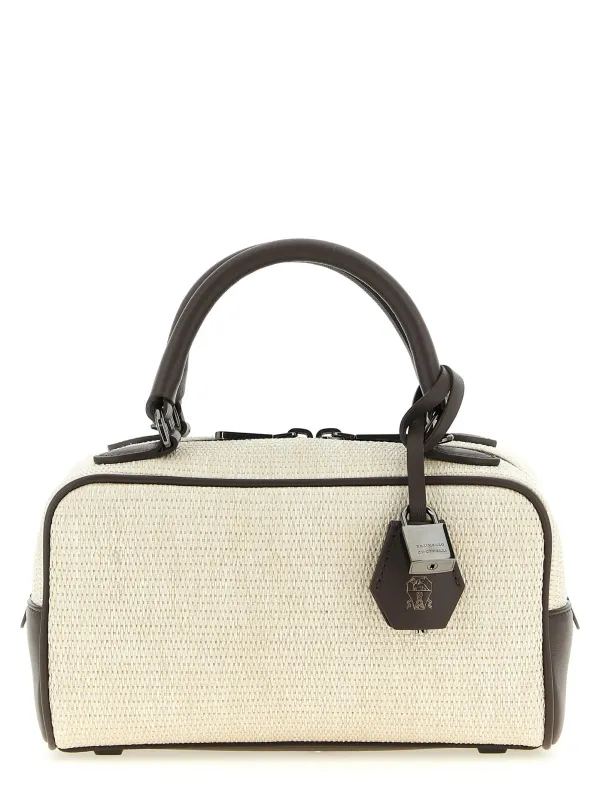 Bauletto Hand Bags Beige made by Brunello Cucinelli
