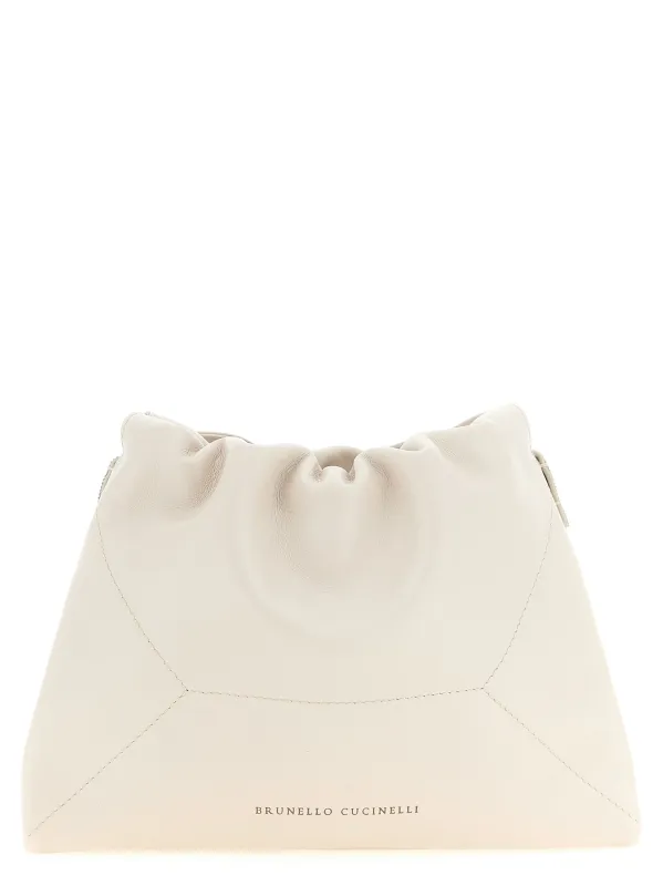 Coulisse Crossbody Bags White made by Brunello Cucinelli