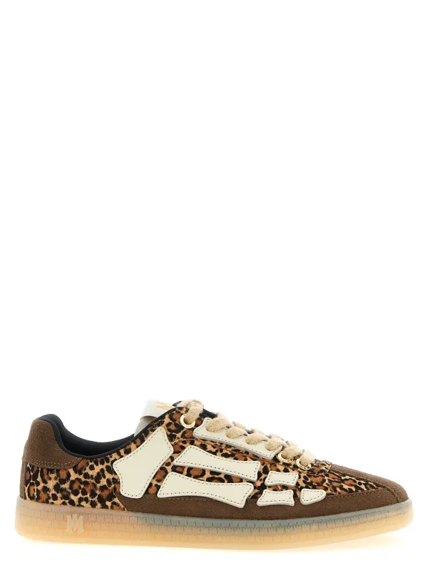 Leopard Pacific Bones Sneakers Brown made by AMIRI