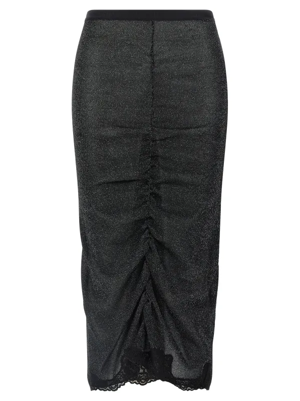 Lurex Knit Skirt Skirts Black sold by Wanan Luxury