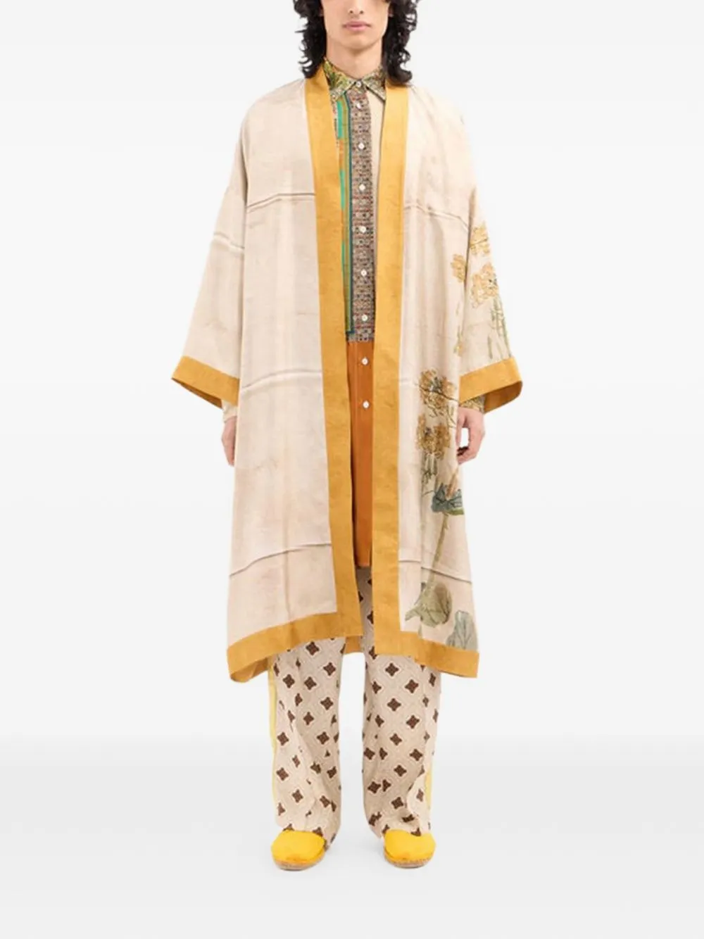 Printed Silk Kimono sold by Wanan Luxury product image thumbnail 4