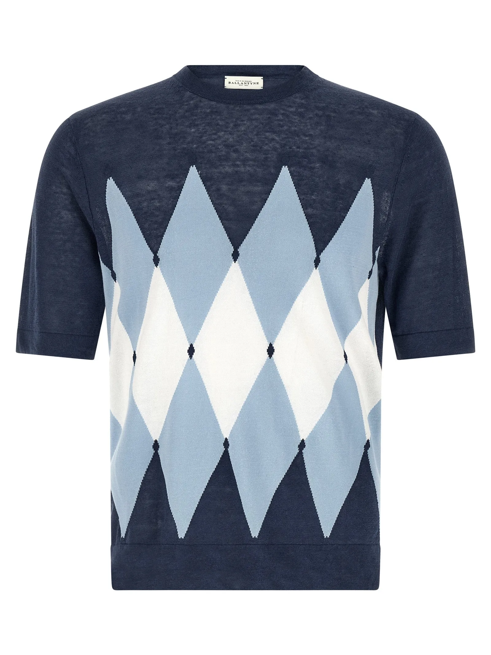 Argyle T-Shirt Blue sold by Wanan Luxury