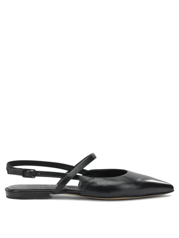 Ballerine Slingback In Pelle Ballerinas Black sold by Wanan Luxury