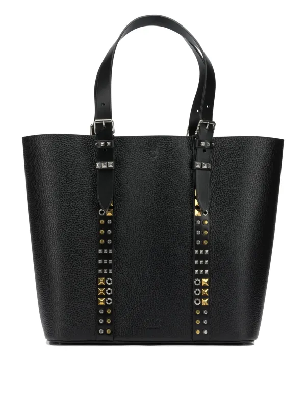 Rock Stud Handbags Black made by Valentino Garavani