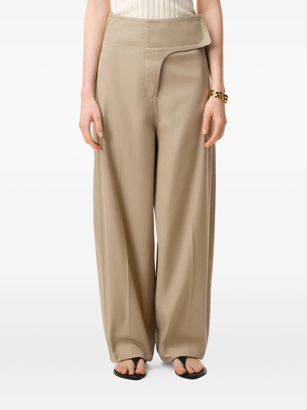 Trousers Beige Taupe sold by Wanan Luxury product image thumbnail 4