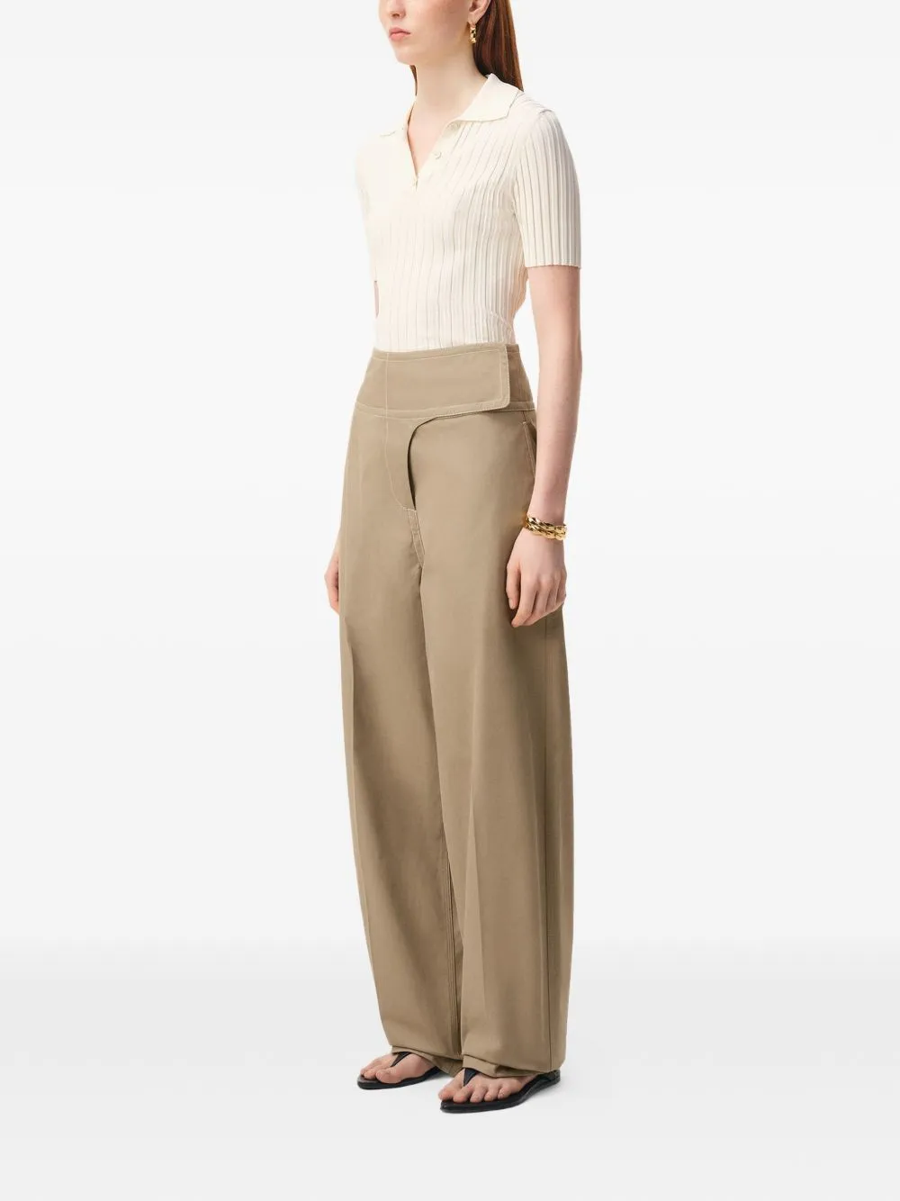 Trousers Beige Taupe sold by Wanan Luxury product image thumbnail 5