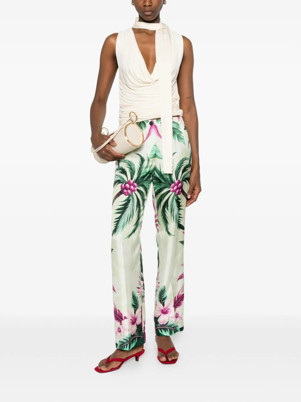 Printed Silk Trousers sold by Wanan Luxury product image thumbnail 3