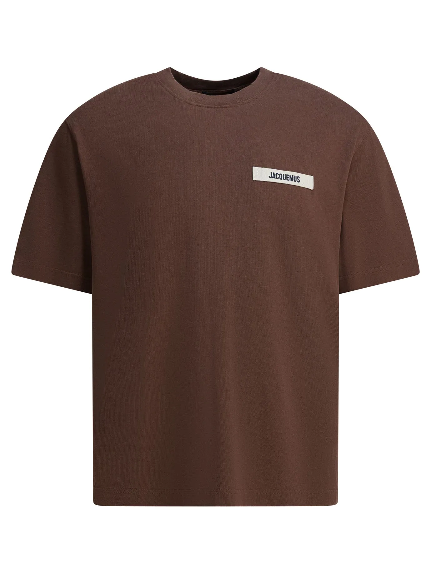 T-Shirt With Gros Grain Logo T-Shirts Brown sold by Wanan Luxury