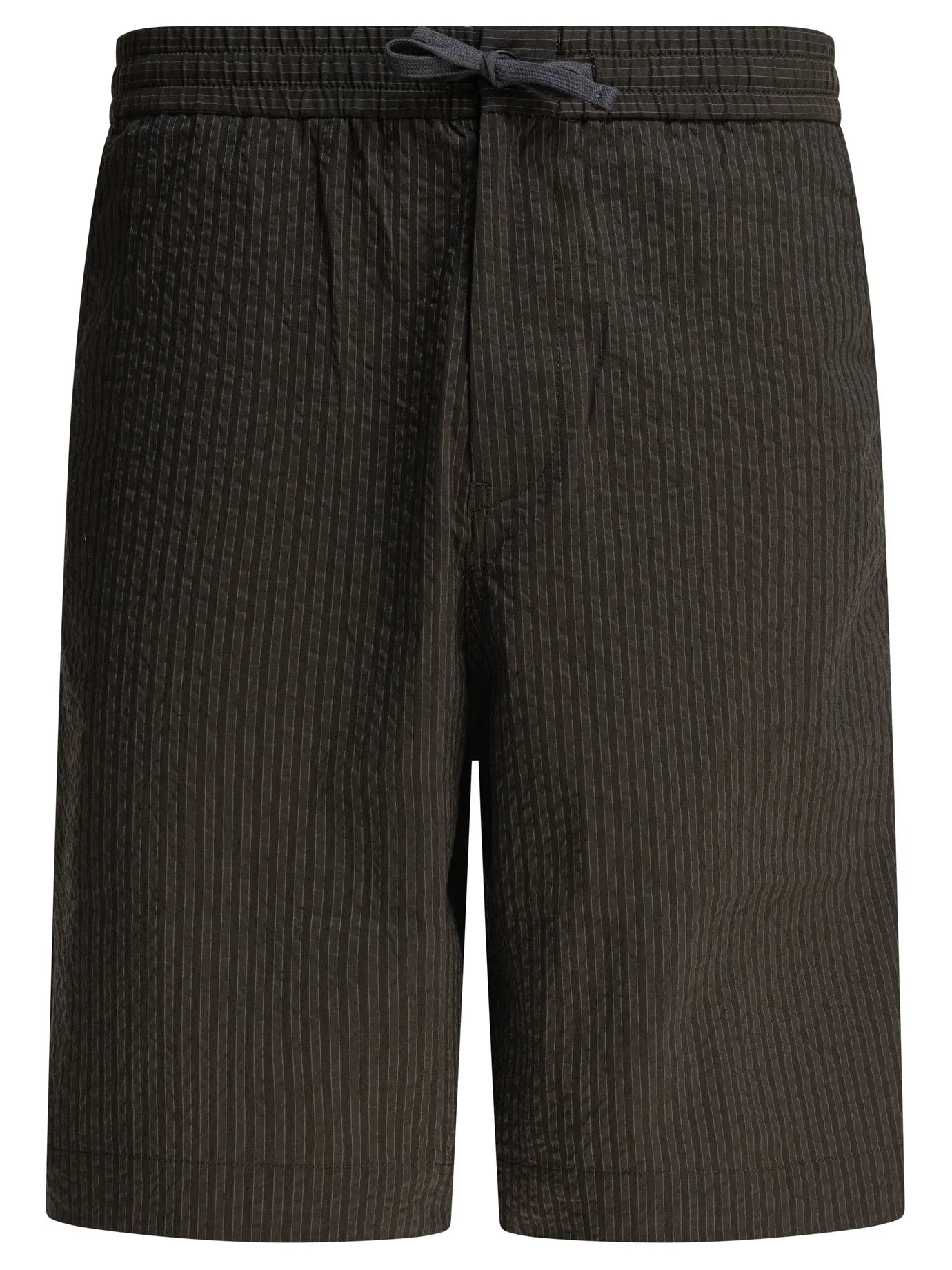 Striped Seersucker Shorts Green sold by Wanan Luxury