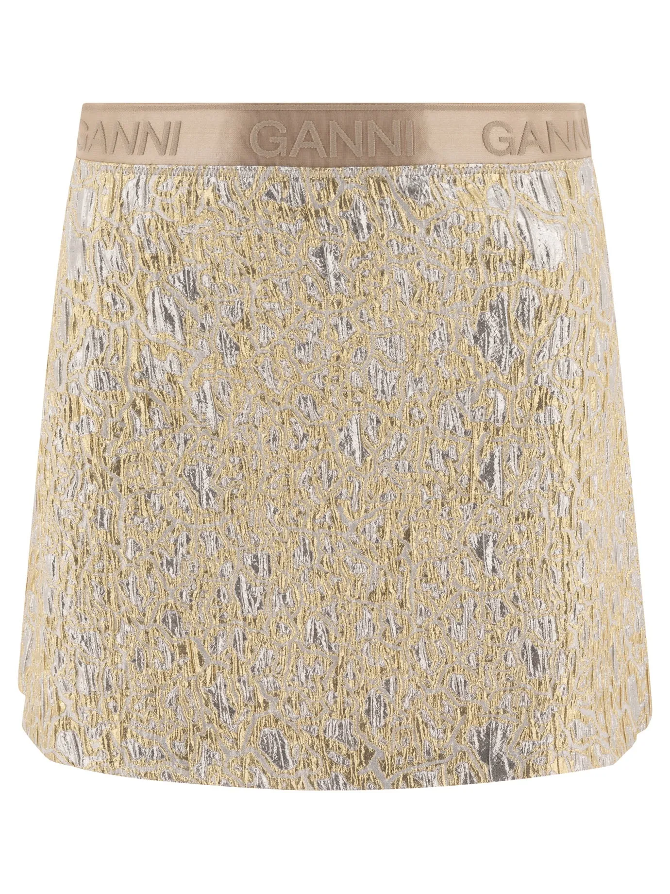Gold And Silver Miniskirt Skirts Gold sold by Wanan Luxury