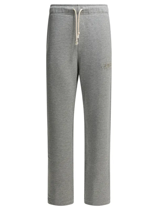 Sports Pants With Logo Trousers Grey made by Autry