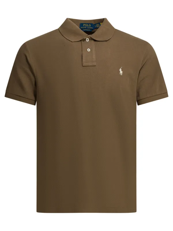 Polo Shirt With Buttons And Logo Polo Shirts Brown sold by Wanan Luxury