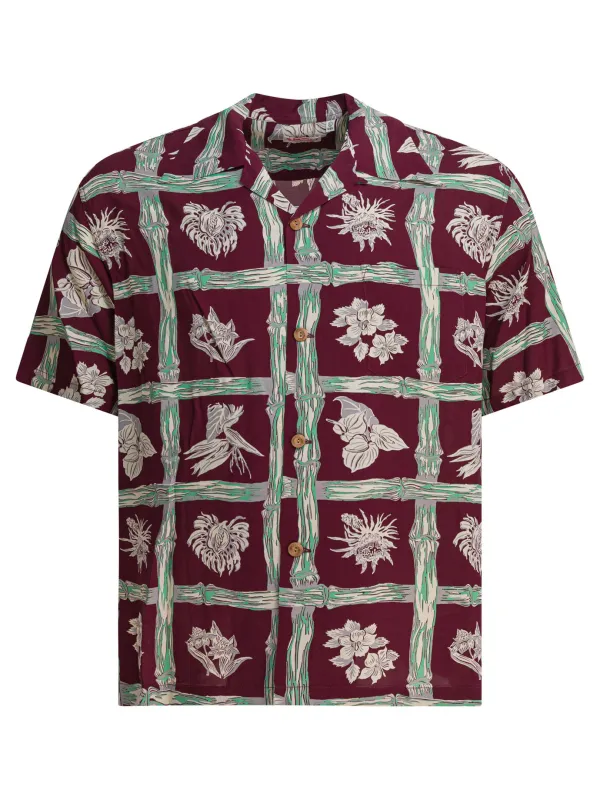 Island Plants Shirts Bordeaux sold by Wanan Luxury