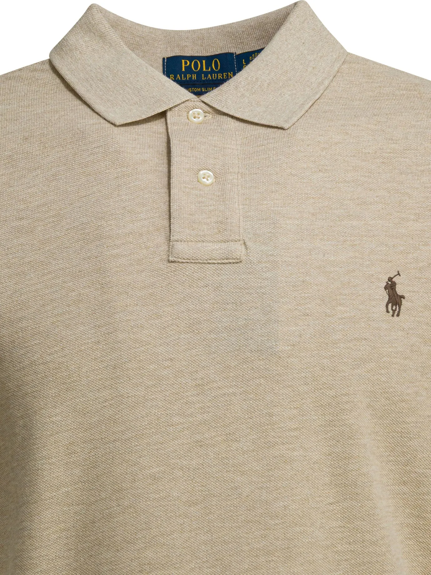 Polo Shirt With Buttons And Logo Polo Shirts Beige sold by Wanan Luxury product image thumbnail 3