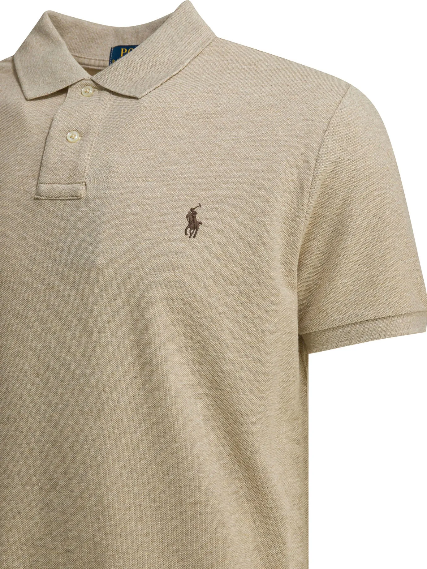 Polo Shirt With Buttons And Logo Polo Shirts Beige sold by Wanan Luxury product image thumbnail 4