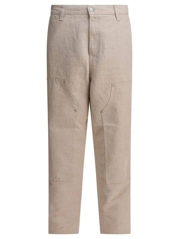 Walter Double Knee Trousers Beige sold by Wanan Luxury
