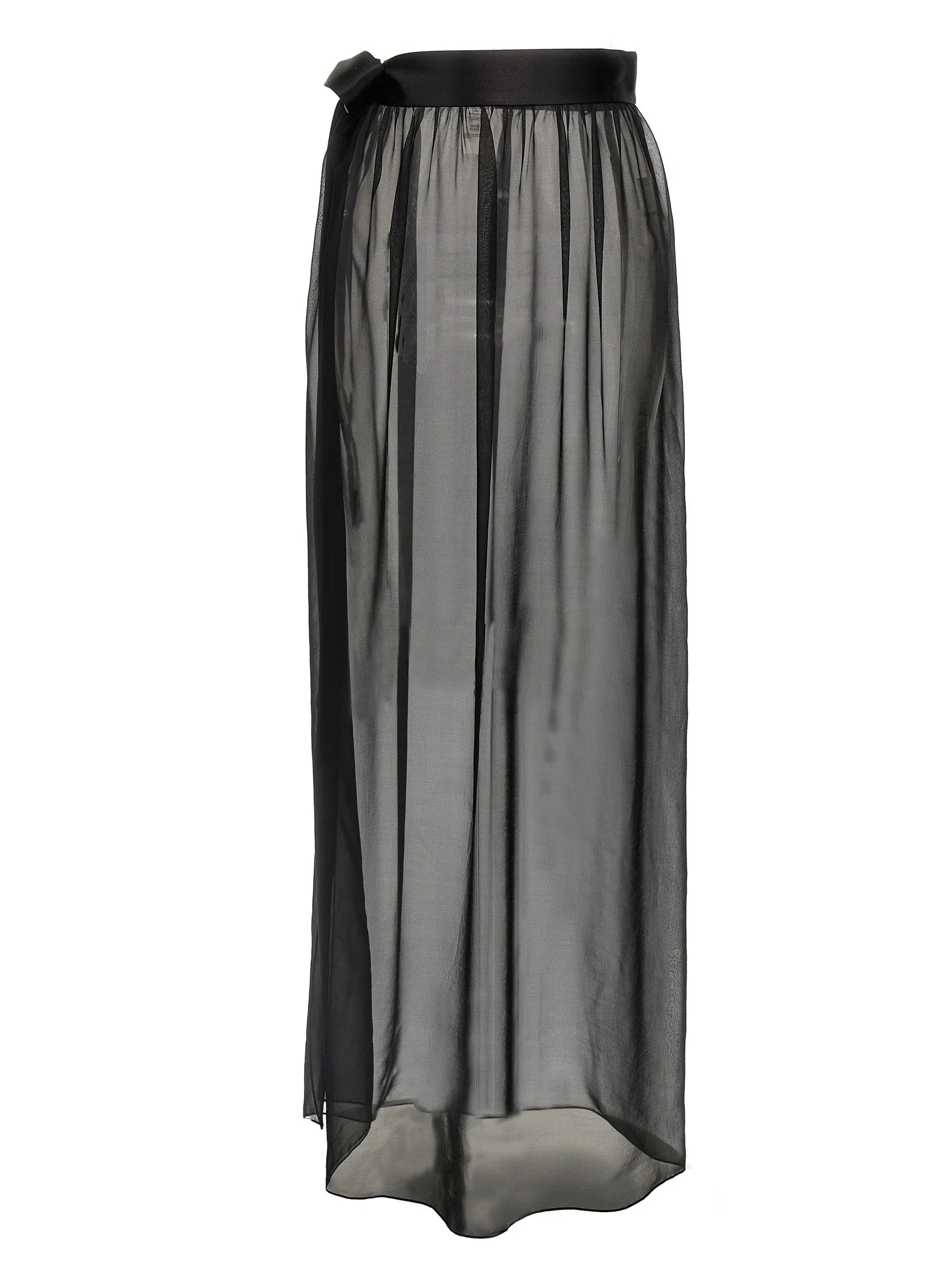 Chiffon Long Skirt Skirts Black sold by Wanan Luxury
