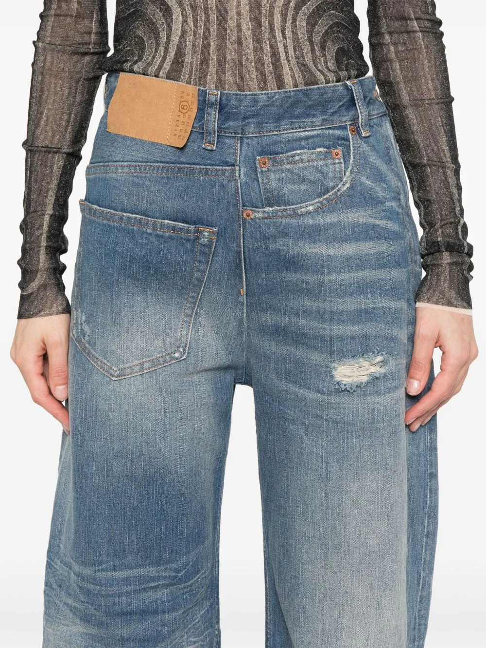 Wide-Leg Denim Jeans sold by Wanan Luxury product image thumbnail 4