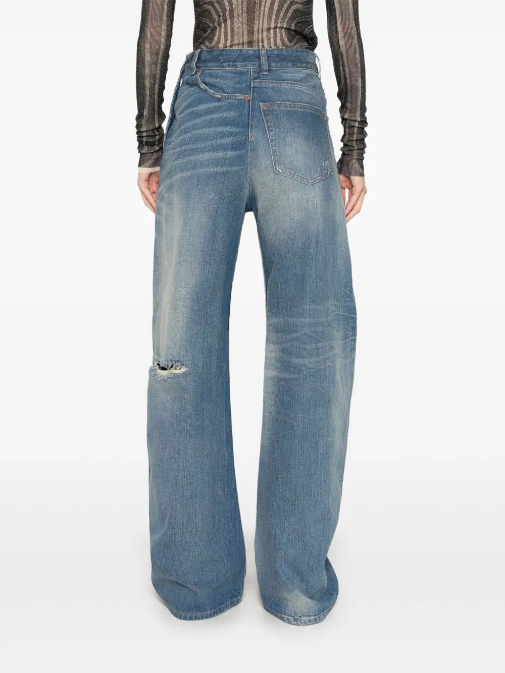 Wide-Leg Denim Jeans sold by Wanan Luxury product image thumbnail 5