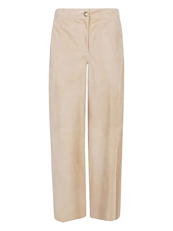 Linen Wide-Leg Trousers sold by Wanan Luxury
