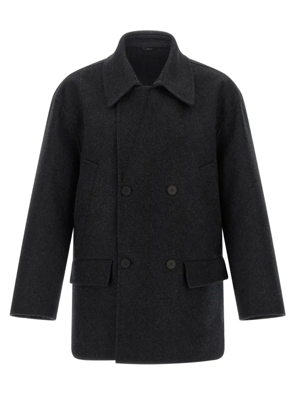 Felt Wool Coat Coats And Trench Coats Gray sold by Wanan Luxury