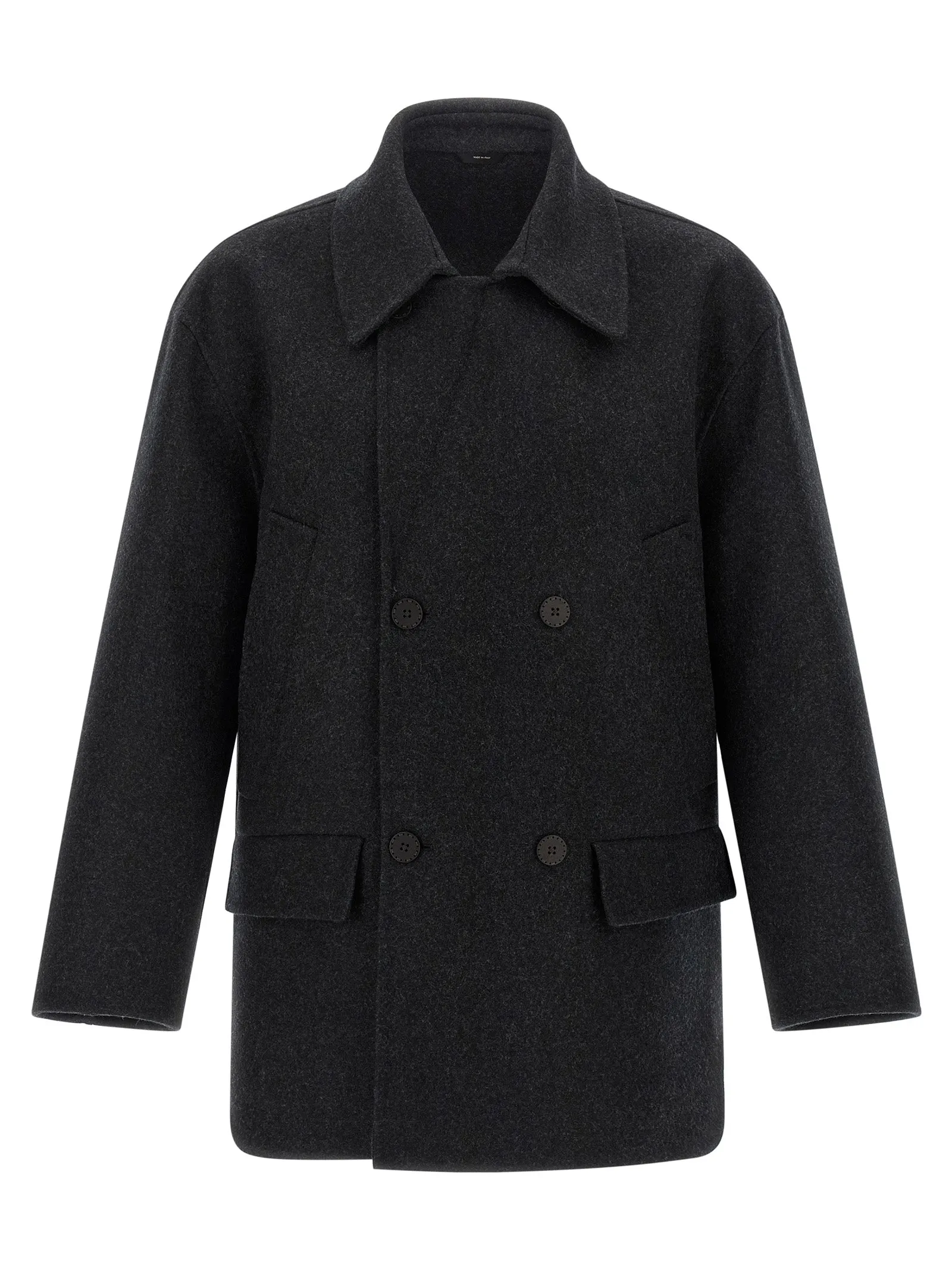 Felt Wool Coat Coats And Trench Coats Gray sold by Wanan Luxury
