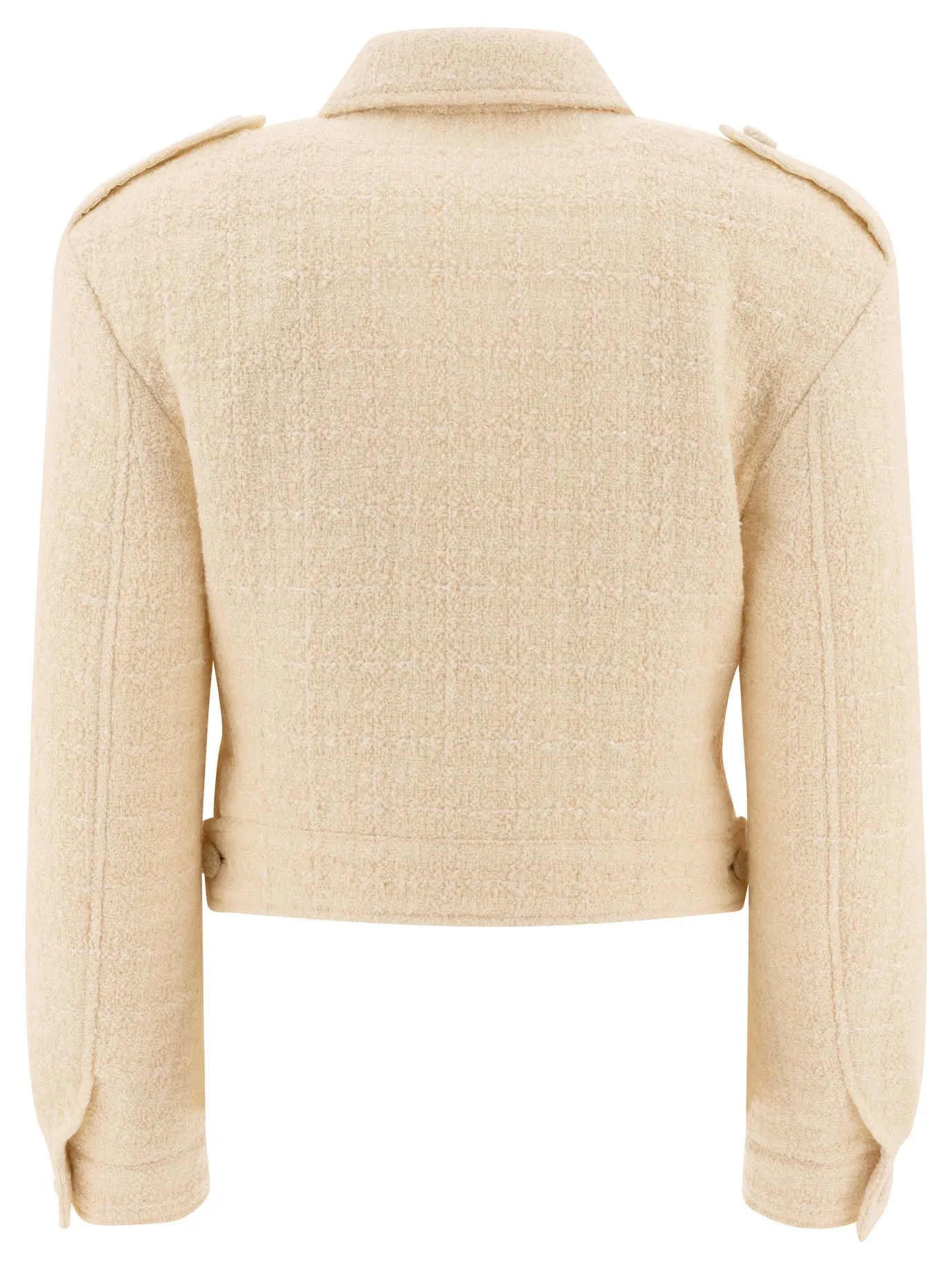 Short Tweed Jacket With 4g Detail Jackets And Coats White sold by Wanan Luxury product image thumbnail 2
