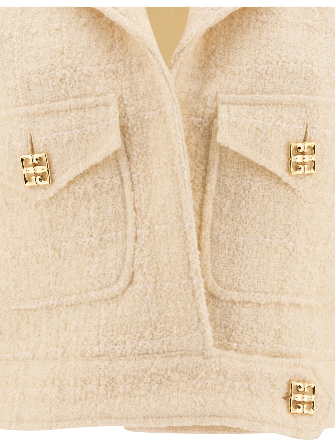 Short Tweed Jacket With 4g Detail Jackets And Coats White sold by Wanan Luxury product image thumbnail 3