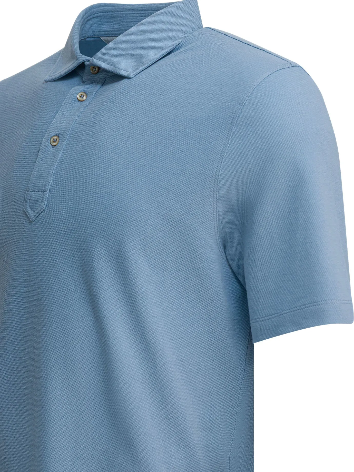 Cotton Short-Sleeved Polo Shirt Polo Shirts Light Blue sold by Wanan Luxury product image thumbnail 4