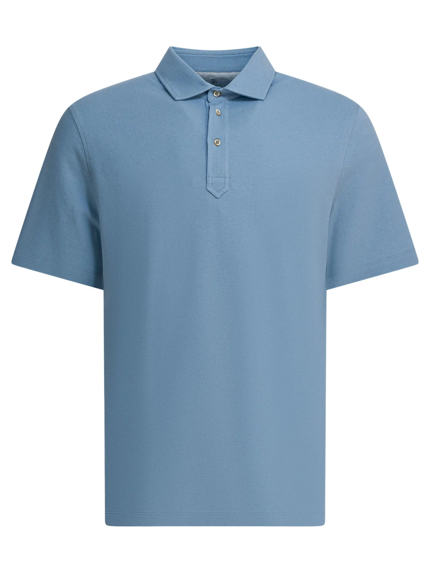 Cotton Short-Sleeved Polo Shirt Polo Shirts Light Blue sold by Wanan Luxury